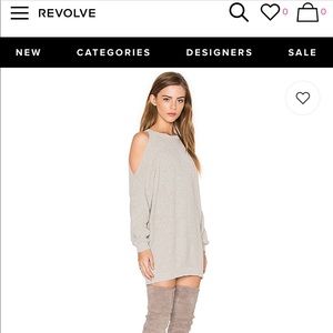 Revolve Bishop + Young cold shoulder tunic sweater